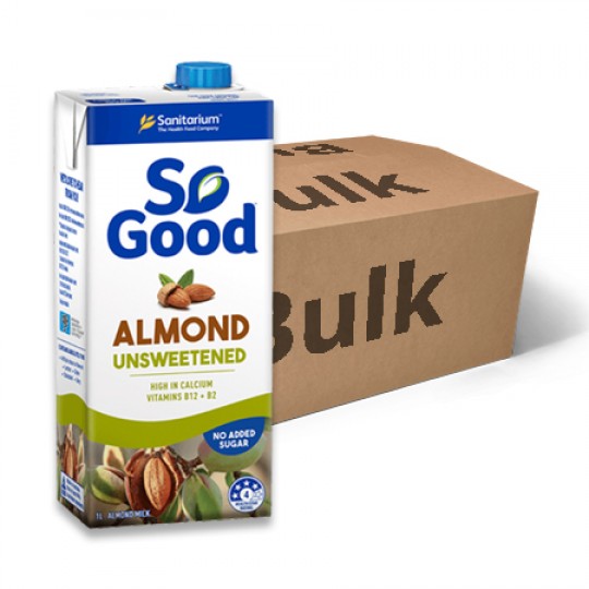So Good - Almond Unsweetened - Carton 12 x 1lt