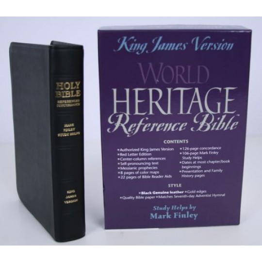 World Heritage Reference Bible (KJV) Genuine Leather: Black