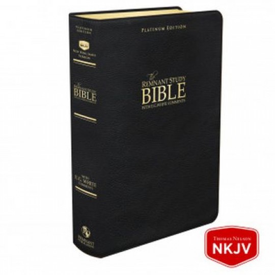 Platinum Remnant Study Bible (NKJV) Top-grain Leather: Black
