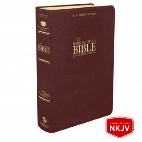 Platinum Remnant Study Bible (NKJV) Thumb Indexed, Top-grain Leather: Maroon