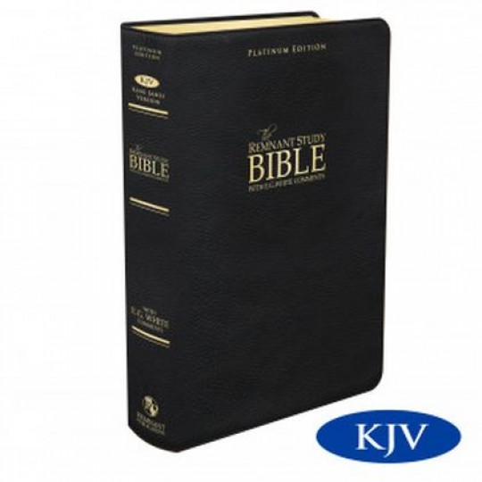 Platinum Remnant Study Bible (KJV) Top-grain Leather: Black
