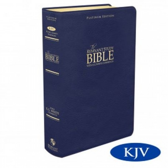 Platinum Remnant Study Bible (KJV) Large Print, Top-grain Leather: Blue