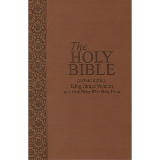 KJV Bible with Mark Finley Study Helps and Thumb Indexed - Tan Cover