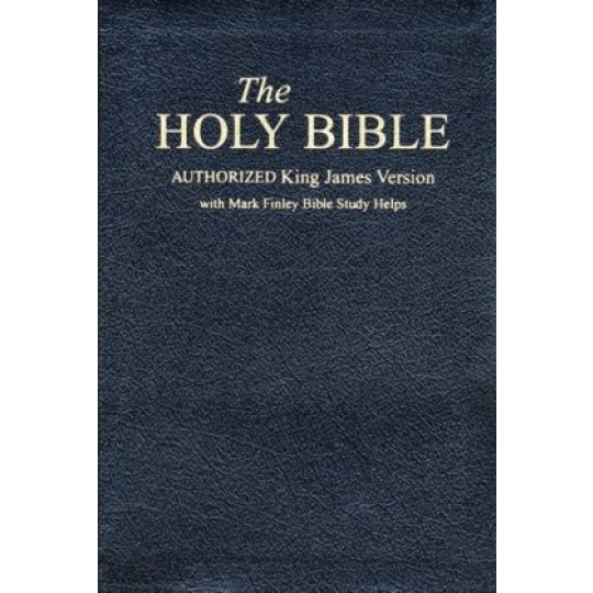 KJV Bible with Mark Finley Study Helps, Thumb Indexed - Bonded Leather: Black
