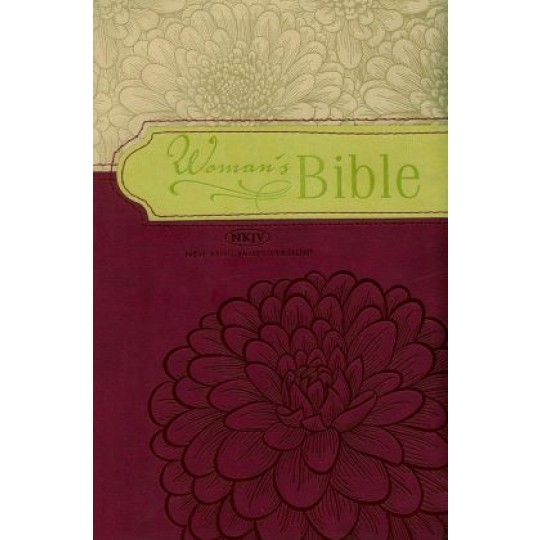 Woman's Bible (NKJV) - Tan & Burgundy