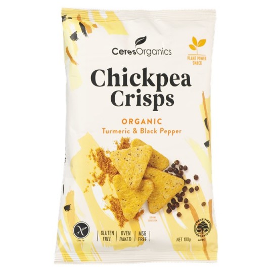 Chickpea Crisps - Tumeric & Black Pepper  - 100g