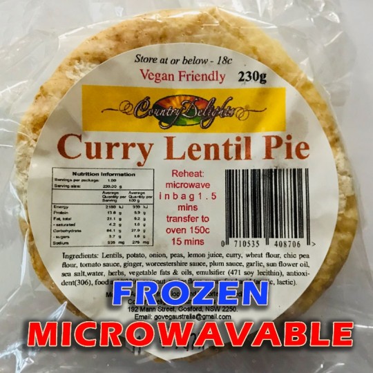 Curry Lentil Pie (individual serve) 230g