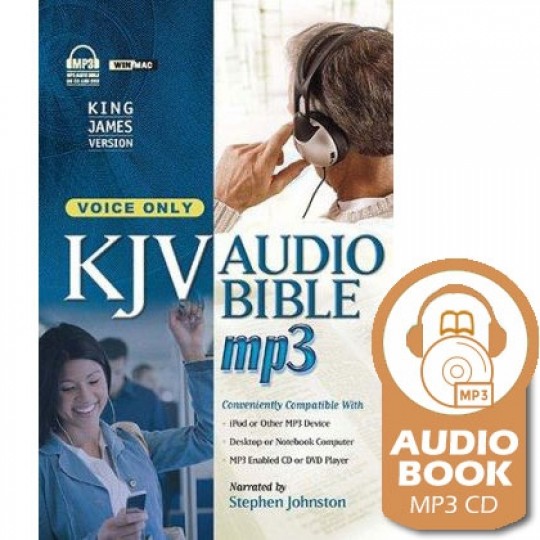 KJV Audio Bible (voice only) narrated by Stephen Johnston - Audiobook (MP3 CD)