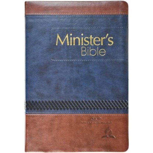 Minister's Bible (NKJV) - Navy/Brown