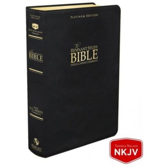 Platinum Remnant Study Bible (NKJV) Large Print, Top-grain Leather: Black