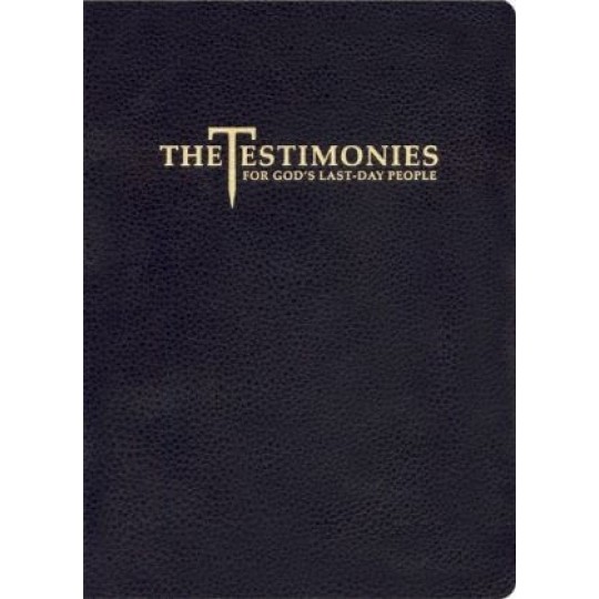 The Testimonies for God's Last-day People - Genuine Leather, Black